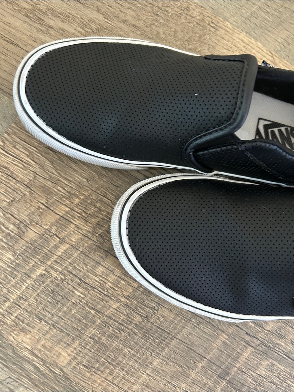 Women’s Perforated Leather Slip-On Vans - Picture 5 of 9